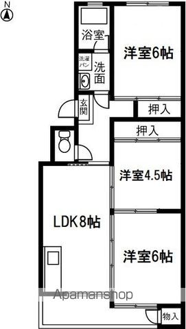 ハイツ小正Bの間取り写真