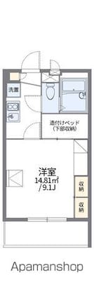 レオパレスコート　ヤヒロ　Ⅱ[1K/23.18m2]の間取図
