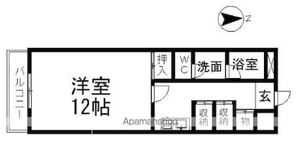 愛知県名古屋市中区葵２丁目[1K/29m2]の間取図