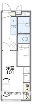 レオパレスさくら[1K/22.35m2]の間取図