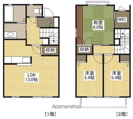 グランバリエ己斐　Ａ棟[3LDK/78.57m2]の間取図