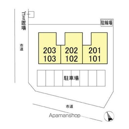 サニーコート[2LDK/53.76m2]の配置図