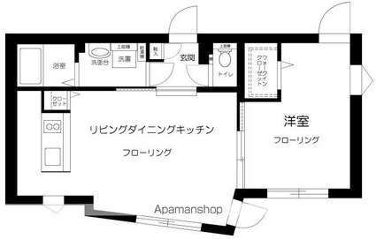 東京都文京区本郷６丁目[1LDK/46.16m2]の間取図