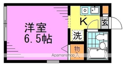拾壱番館[1K/18m2]の間取図