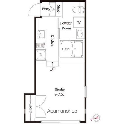 東京都杉並区天沼２丁目[1R/25.09m2]の間取図