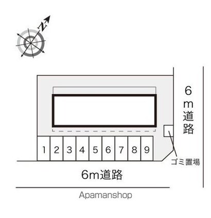 レオパレスサンリッチつくばⅠ[1K/23.18m2]の配置図