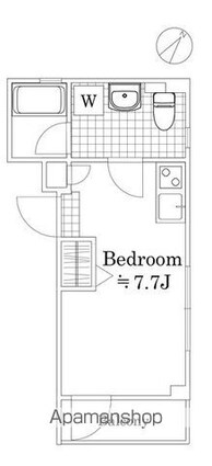 アパートメントＴＳ０２[1R/20.28m2]の間取図