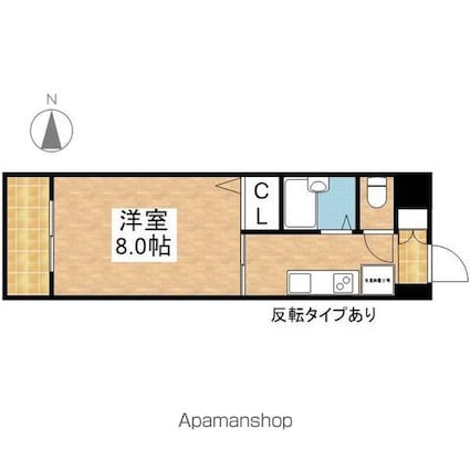 浅井ビル[1K/25.65m2]の間取図