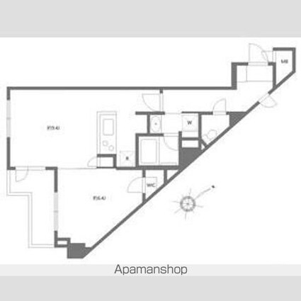 アルティザ自由が丘[1LDK/45.01m2]の間取図