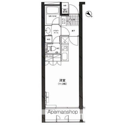 カーサ・デル・ソル小石川[1R/30.01m2]の間取図