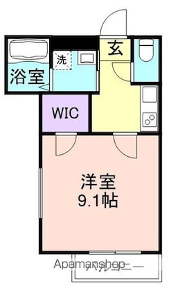 和歌山県和歌山市新中通５丁目[1K/29.5m2]の間取図