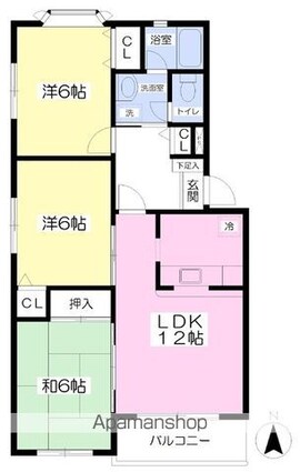 メゾン・ド・エスポワール[3LDK/72.72m2]の間取図