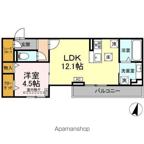 ＤーＲＯＯＭ徹明通の間取り