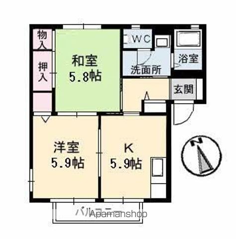 メゾンティアラ A棟の間取り写真