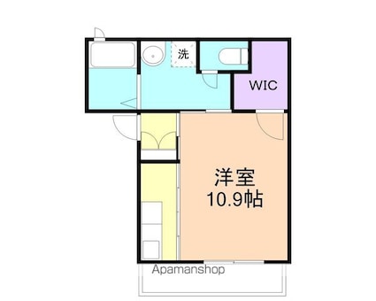シャーメゾン砂山南[1R/29.77m2]の間取図