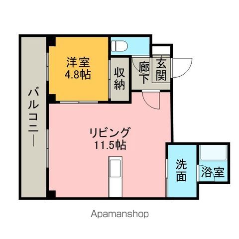 クワイシャノン円山表参道の間取り写真