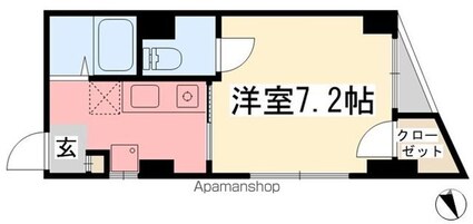 アットファミリア[1K/22m2]の間取図