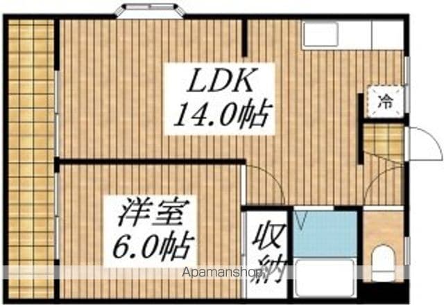 ＧＲＡＤＥＨＯＵＳＥ国立[1LDK/38.36m2]の間取図