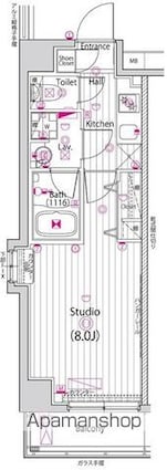 ガーラ・ステージ練馬[1K/25.38m2]の間取図