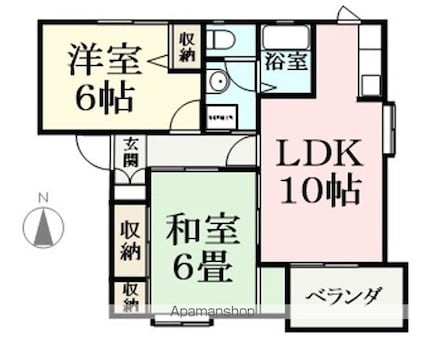 シェルブール[2LDK/50.57m2]の間取図