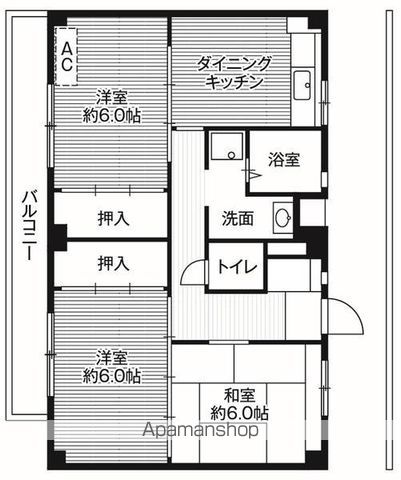 【ビレッジハウス菅田３号棟の間取り】