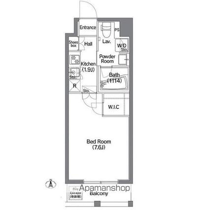 コンフォリア錦糸町ＤＥＵＸ[1K/25.6m2]の間取図