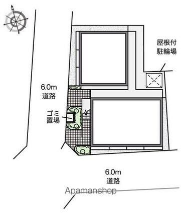 レオパレスシティーストーン[1K/19.87m2]の配置図