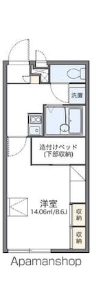 レオパレスＥａｓｅ　ｍｏｒｅ[1K/23.18m2]の間取図