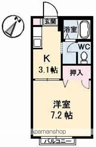 ハイツ樫の前 B棟の間取り写真