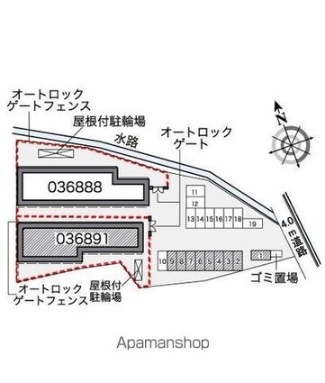 レオパレスライト　Ⅱ[1K/23.61m2]の配置図