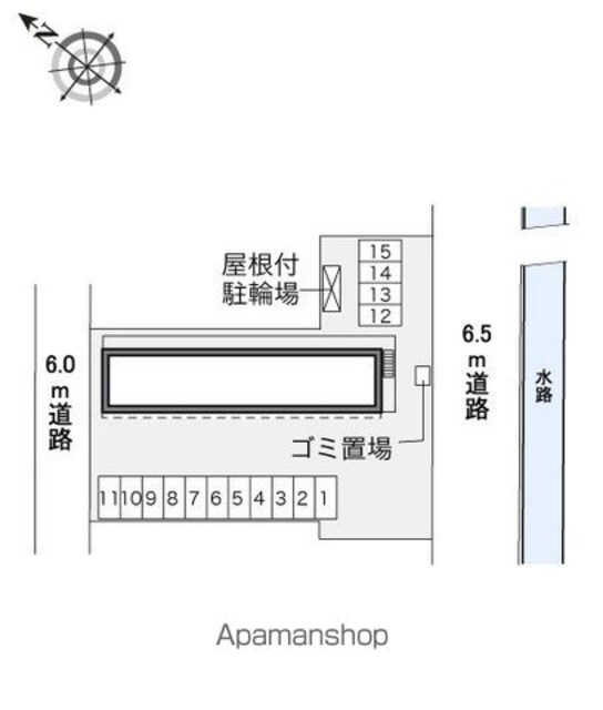 レオパレスコーポ　バードヒル[1K/23.18m2]の配置図