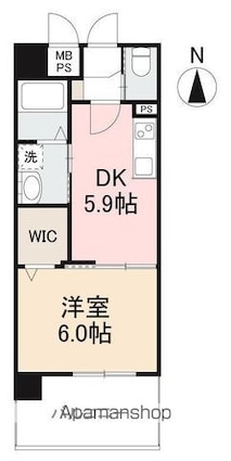 プレコート高松[1DK/31.45m2]の間取図