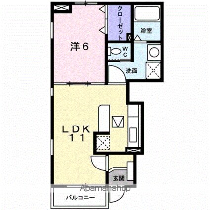 クレールＭＫ[1LDK/40.72m2]の間取図