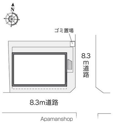 レオパレスＢＡＨＡＧＩＡ[1K/22.35m2]の配置図