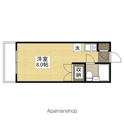 広島県広島市佐伯区三宅３丁目[1R/16.9m2]の間取図