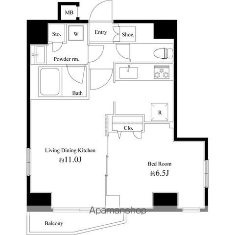 【ＰＲＥＭＩＵＭ　ＣＵＢＥ　文京江戸川橋ＭＯの間取り】