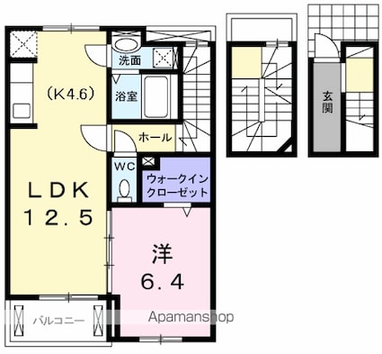 東京都昭島市田中町２丁目[1LDK/54.17m2]の間取図