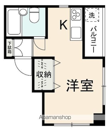 ササハラビル[1K/21.68m2]の間取図