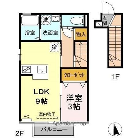 セジュール宮沢 ABの間取り写真