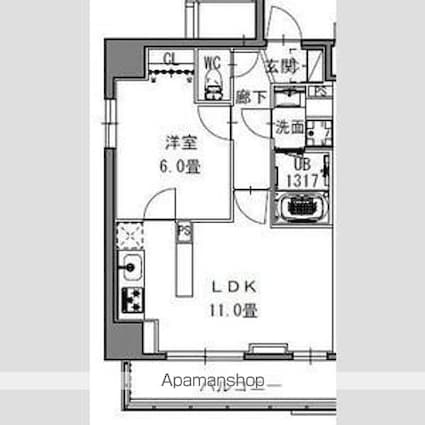 ＳーＲＥＳＩＤＥＮＣＥ新御徒町Ｗｅｓｔ[1LDK/40.82m2]の間取図