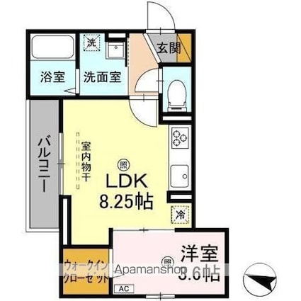 エムスクエア[1LDK/30.33m2]の間取図