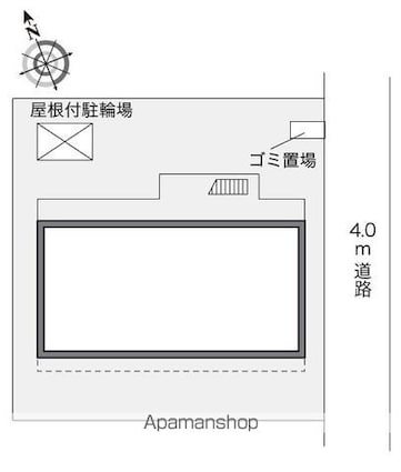 レオパレスＡｃｅｒｏ[1K/22.35m2]の配置図