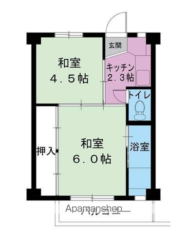 ビレッジハウス畑賀2号棟の間取り写真