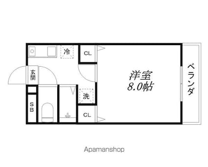 サンリッチＭＩＹＵＫＩ[1K/24m2]の間取図