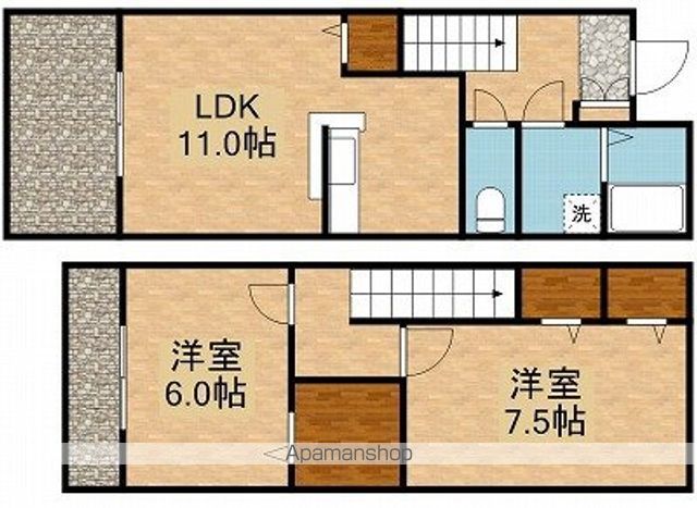 【立川市幸町のアパートの間取り】