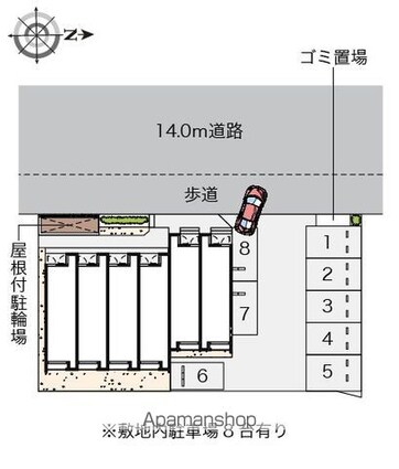 クレイノラ　フォルトゥーナ[1K/25.37m2]の配置図