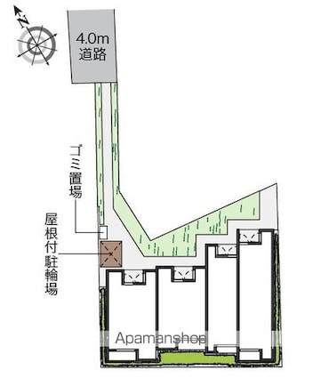レオネクストプランタンソレイユ[1K/35.87m2]の配置図