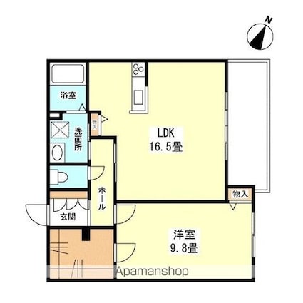 ｈｅｒｉｔａｇｅ八雲[1LDK/61.78m2]の間取図