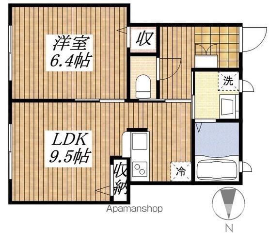 【東大和市芋窪のアパートの間取り】