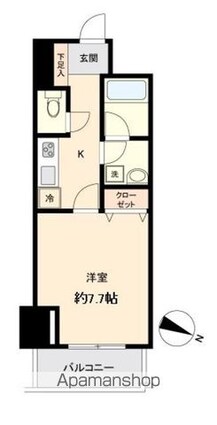 ＫＤＸ定禅寺通レジデンス[1K/29.42m2]の間取図